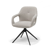 Move armstoel Stof Sahara champignon - relaxfunctie - zwart frame