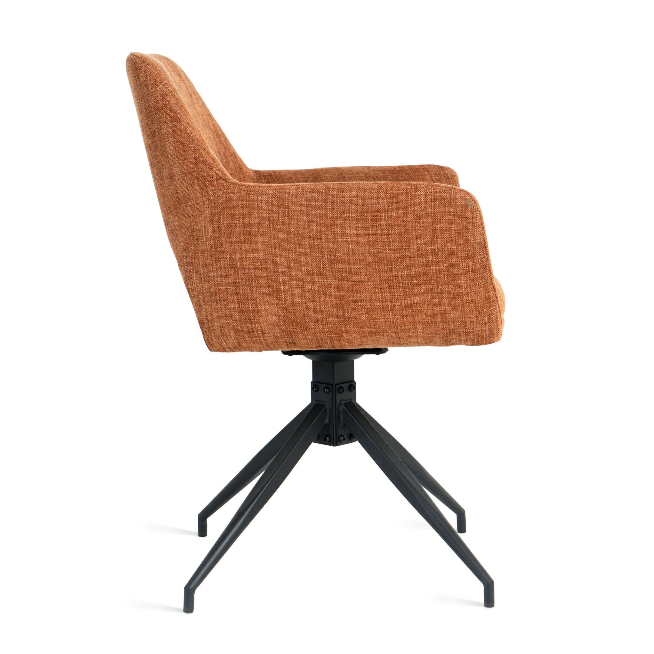 Eetkamerstoel Tess - Stof Roest - draaibaar