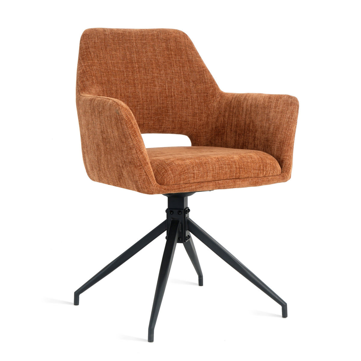 Eetkamerstoel Tess - Stof Roest - draaibaar