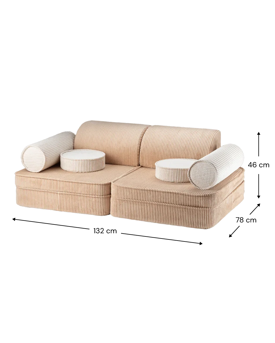 Wigiwama Brown Sugar Settee - speelbank - kinderbank, licht bruin