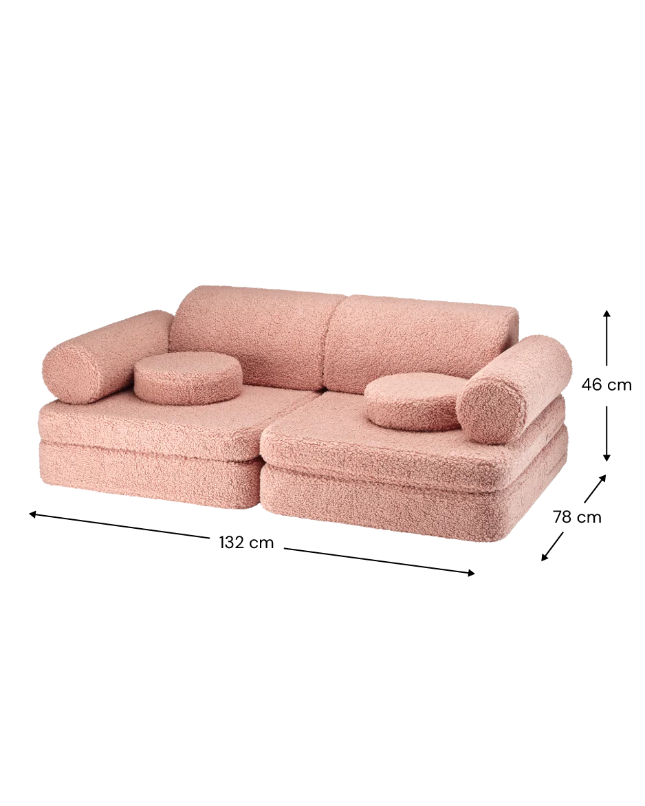 Wigiwama Guava Settee - speelbank - kinderbank, roze