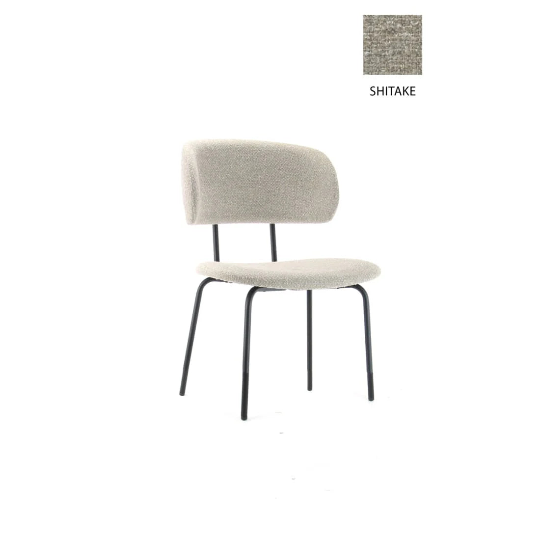 Workliving Eetkamerstoel Bo RS - Society Bouclé Shiitake